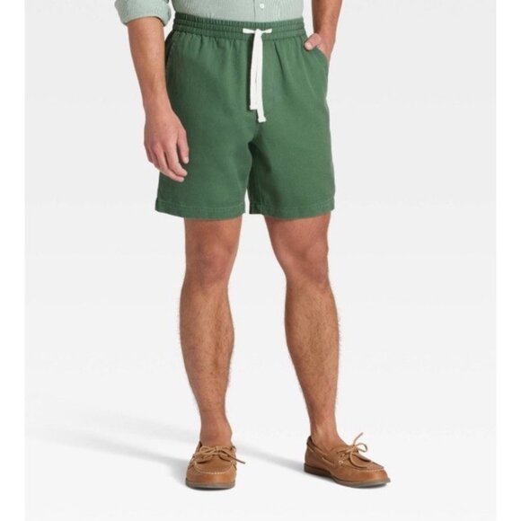 Goodfellow & Co Mens Vintage 7 " Elevated Washed Pull- On Shorts Green Size S - Picture 1 of 11